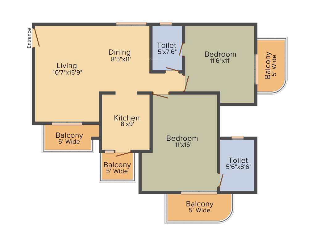 Spaze Privvy The Address (2BHK+2T (1,297 sq ft) 1297 sq ft)