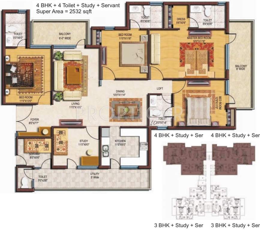 Spaze Privvy The Address (4BHK+5T (2,532 sq ft) + Servant Room 2532 sq ft)