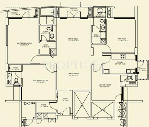 Vatika The Sovereign Apartment (3BHK+4T (2,550 sq ft) Servant Room 2550 sq ft) Vatika The Sovereign Apartment (3BHK+4T (2,550 sq ft) Servant Room 2550 sq ft)