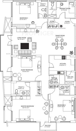 Vatika The Sovereign Apartment (4BHK+5T (3,200 sq ft) Servant Room 3200 sq ft) Vatika The Sovereign Apartment (4BHK+5T (3,200 sq ft) Servant Room 3200 sq ft)