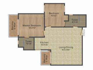 Emaar Palm Studios (2BHK+2T (1,125 sq ft) 1125 sq ft) Emaar Palm Studios (2BHK+2T (1,125 sq ft) 1125 sq ft)