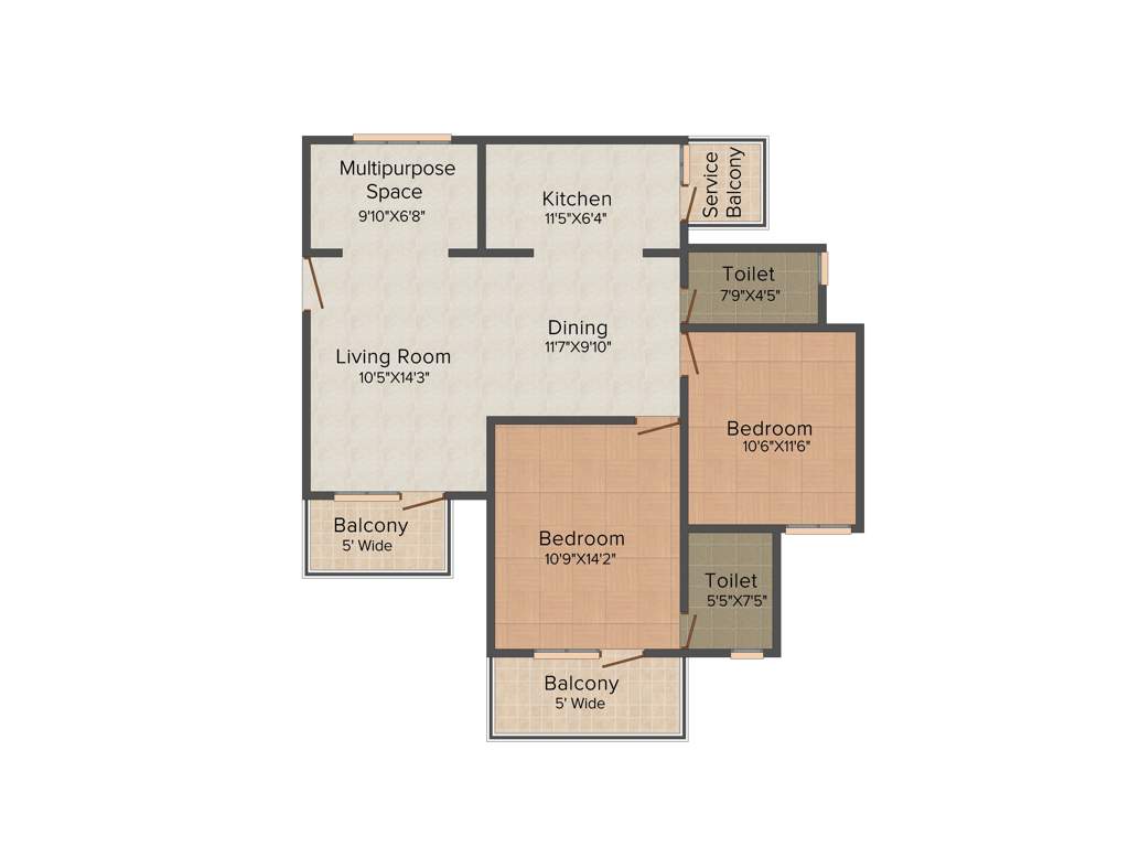 Tashee Capital Gateway (2BHK+2T (1,295 sq ft) 1295 sq ft)