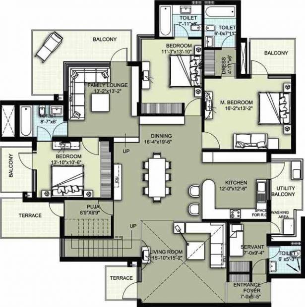Raheja Atharva (5BHK+6T (4,370 sq ft) + Servant Room 4370 sq ft)