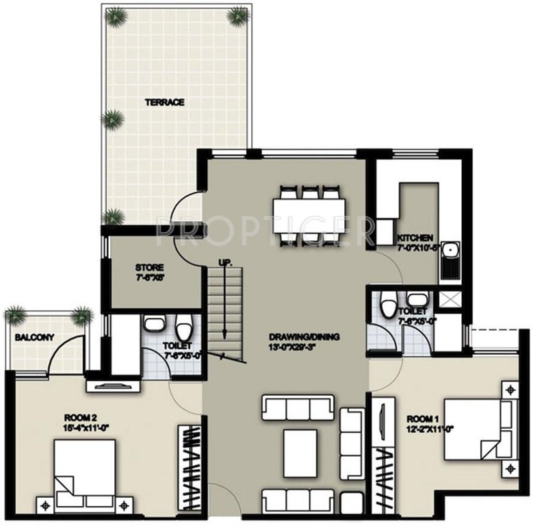Raheja Sampada (3BHK+3T (1,755 sq ft) 1755 sq ft)