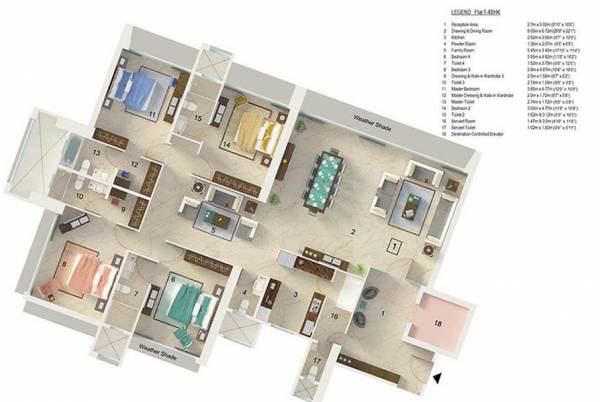 DB Orchid Heights (4BHK+6T (3,700 sq ft) + Servant Room 3700 sq ft)