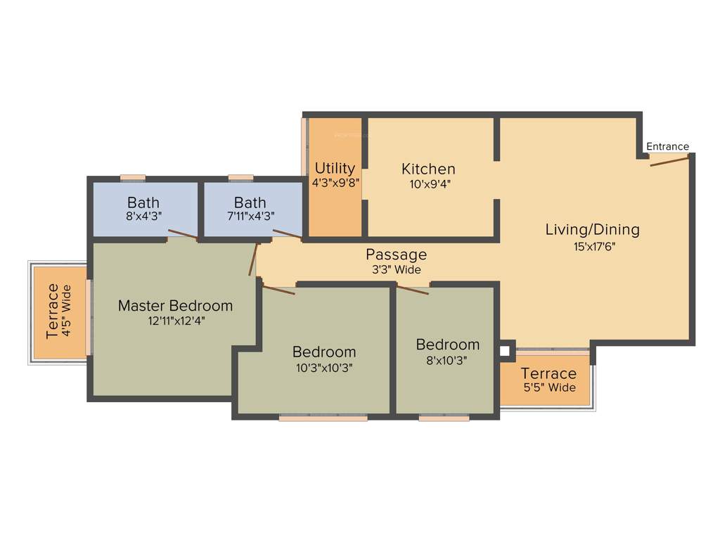 TATA Inora Park (3BHK+2T (1,170 sq ft) 1170 sq ft)