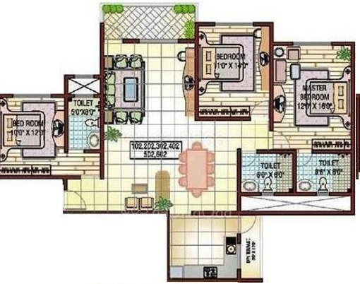 Kolte Patil Elburz Hills Dales (3BHK+3T (1,675 sq ft) 1675 sq ft)