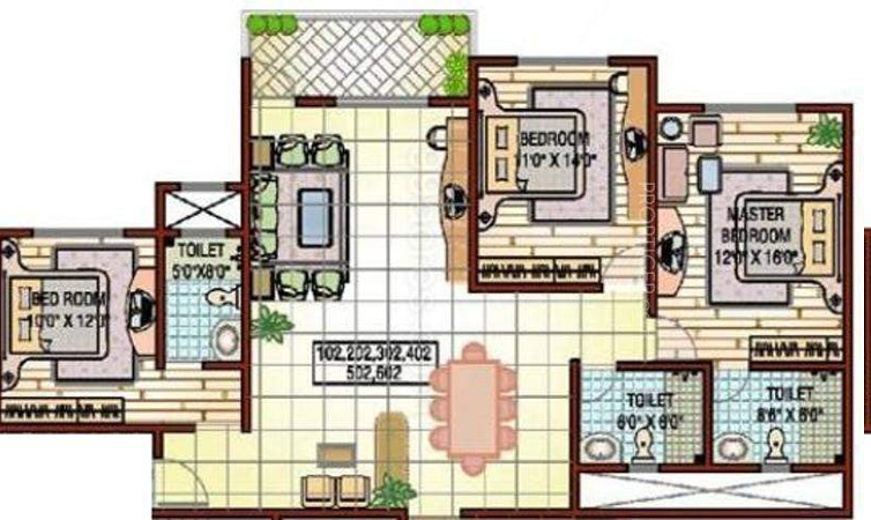 Kolte Patil Elburz Hills Dales (3BHK+3T (2,030 sq ft) 2030 sq ft)