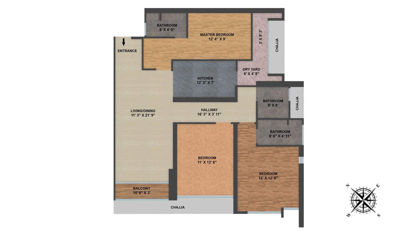 Radius Epitome at Imperial Heights (3BHK+3T (1,820 sq ft) 1820 sq ft)