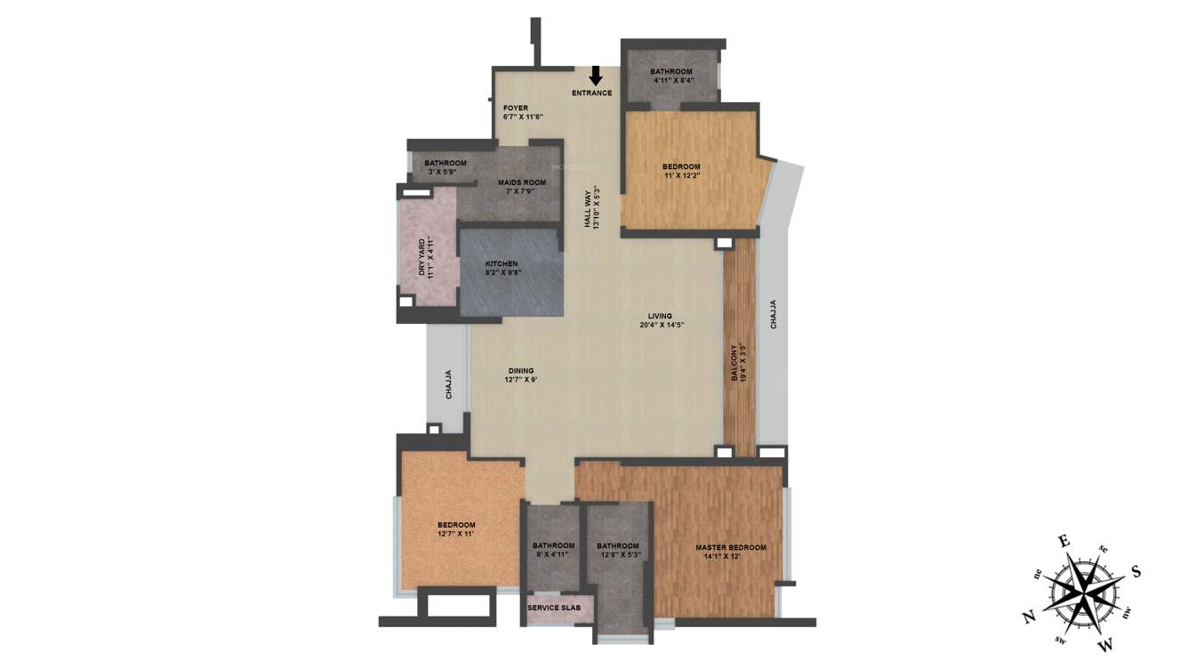 Radius Epitome at Imperial Heights (3BHK+3T (2,315 sq ft) + Servant Room 2315 sq ft)