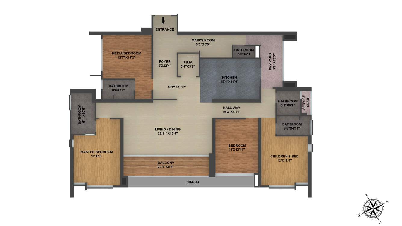 Radius Epitome at Imperial Heights (4BHK+4T (3,125 sq ft) + Servant Room 3125 sq ft)
