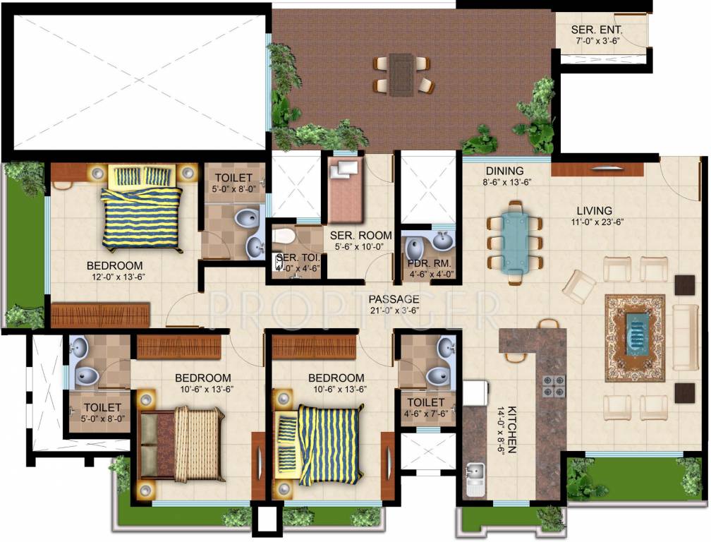 Dheeraj Serenity (3BHK+5T (1,930 sq ft) + Servant Room 1930 sq ft) Dheeraj Serenity (3BHK+5T (1,930 sq ft) + Servant Room 1930 sq ft)