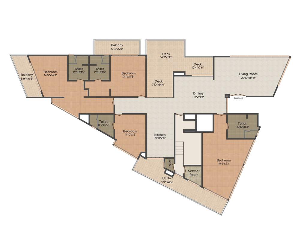 Brigade Crescent (4BHK+4T (4,250 sq ft) Servant Room 4250 sq ft)