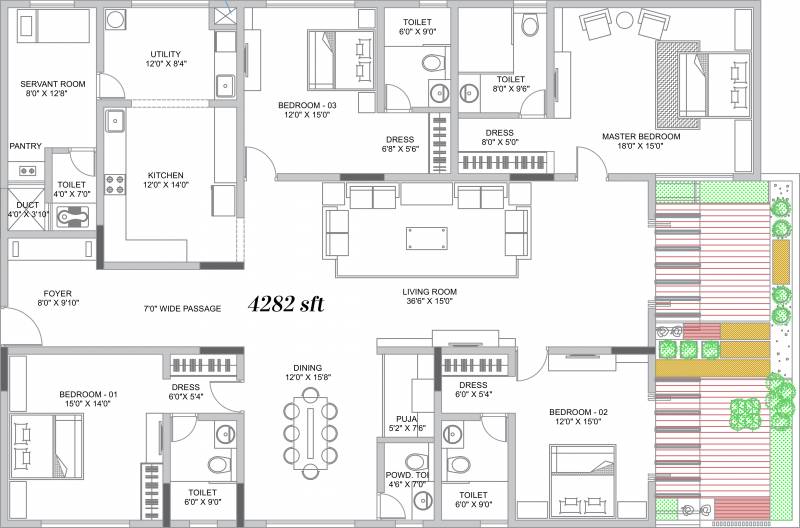 Vaishnavi Terraces (4BHK+4T (4,282 sq ft) + Servant Room 4282 sq ft)