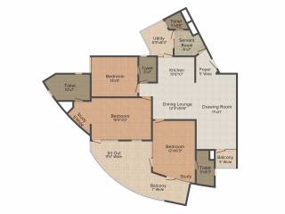 Supertech ORB (3BHK+4T (2,520 sq ft) + Servant Room 2520 sq ft) Supertech ORB (3BHK+4T (2,520 sq ft) + Servant Room 2520 sq ft)