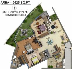 Supertech ORB (3BHK+4T (2,625 sq ft) + Servant Room 2625 sq ft) Supertech ORB (3BHK+4T (2,625 sq ft) + Servant Room 2625 sq ft)