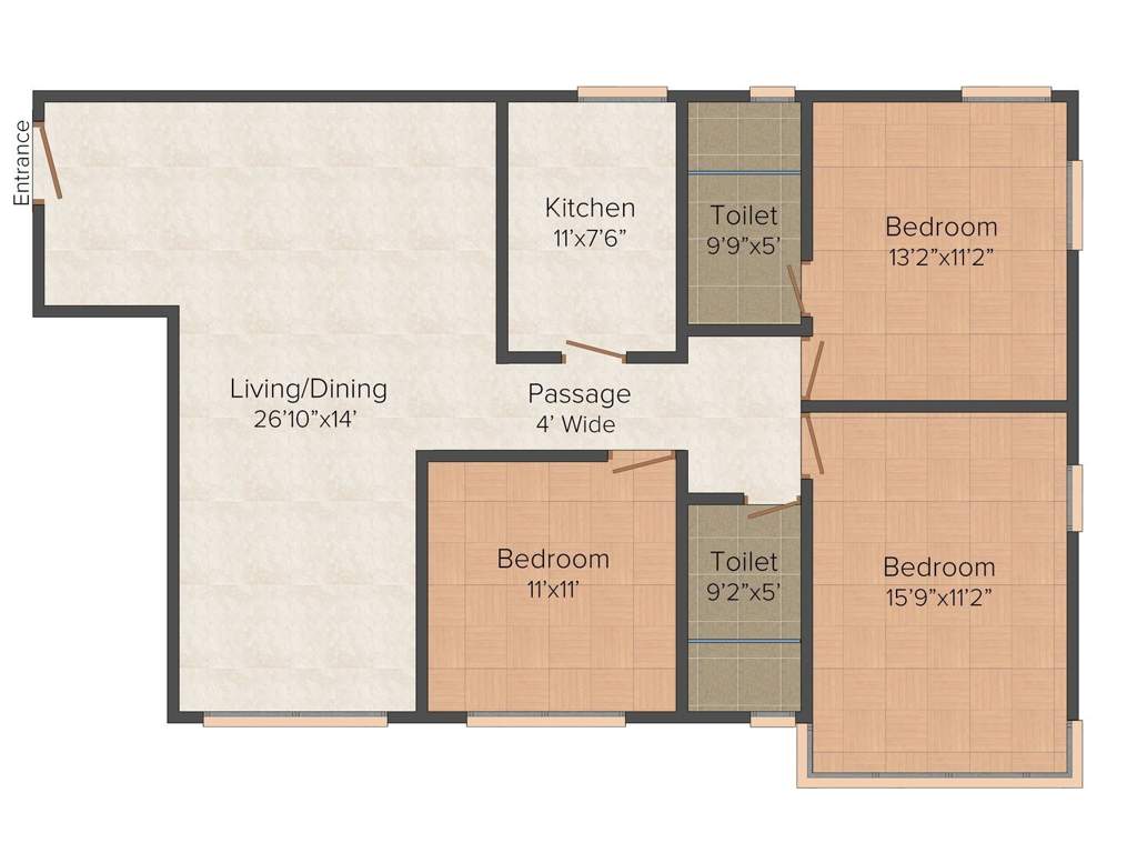 Forum Pravesh (3BHK+2T (1,583 sq ft) 1583 sq ft)
