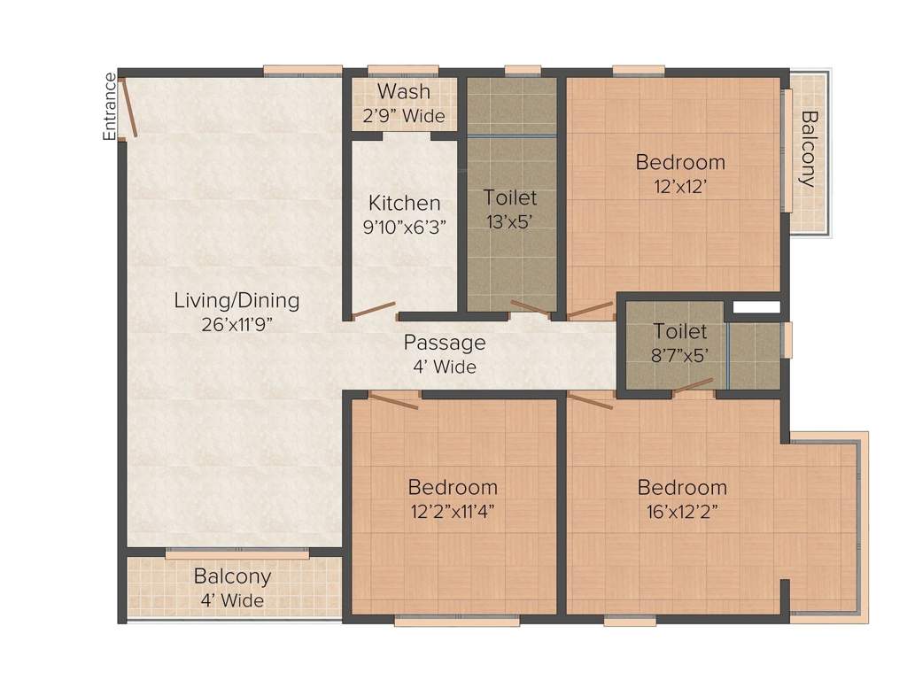Forum Pravesh (3BHK+2T (1,603 sq ft) 1603 sq ft)
