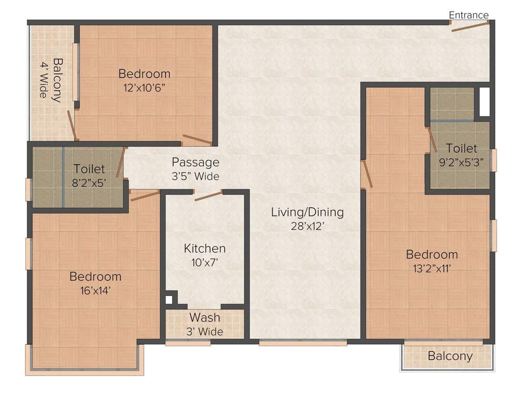 Forum Pravesh (3BHK+2T (1,666 sq ft) 1666 sq ft)