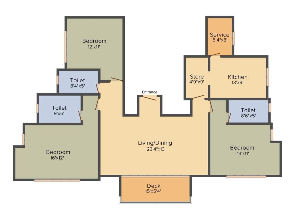 Hiranandani Estate Rodas Enclave (3BHK+3T (1,445 sq ft) 1445 sq ft)