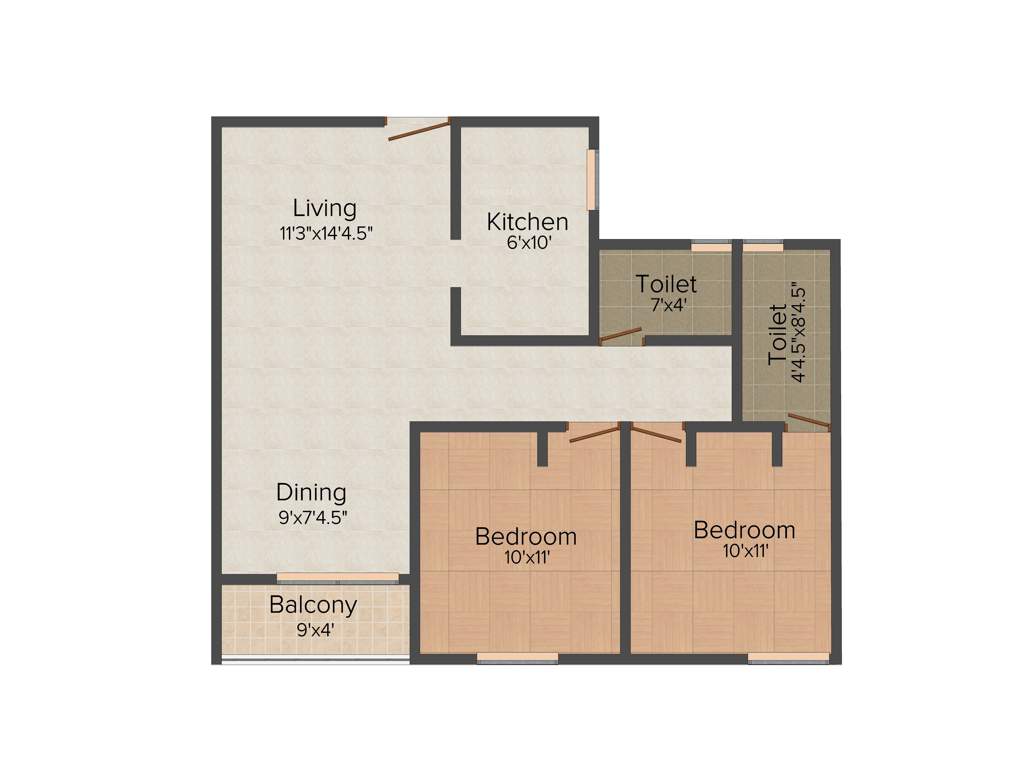 Rajarathnam Royal Grande (2BHK+2T (880 sq ft) 880 sq ft)
