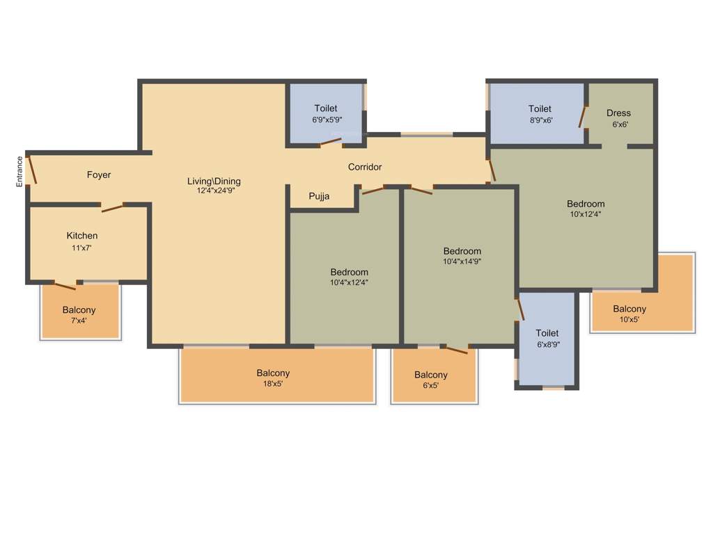 Indiabulls Centrum Park (3BHK+3T (1,900 sq ft) 1900 sq ft)