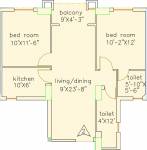 Loharuka Green Heights (2BHK+2T (950 sq ft) 950 sq ft)