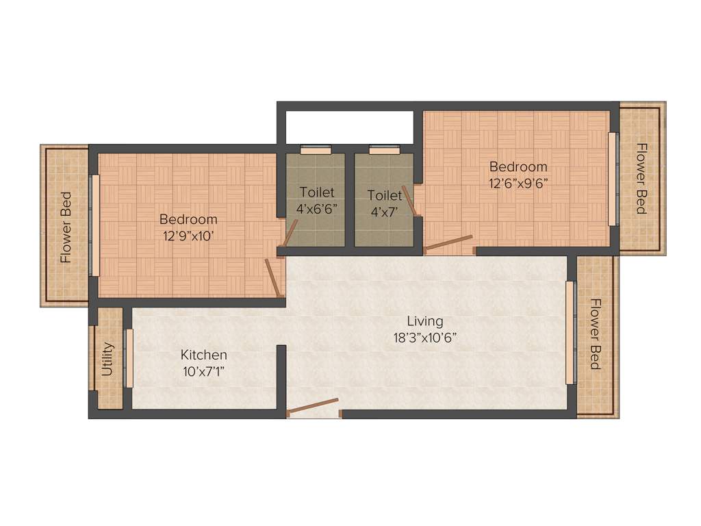 Kamanwala Manavsthal (2BHK+2T (950 sq ft) 950 sq ft)