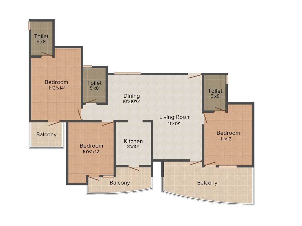 Angel Mercury (3BHK+3T (1,872 sq ft) 1872 sq ft) Angel Mercury (3BHK+3T (1,872 sq ft) 1872 sq ft)