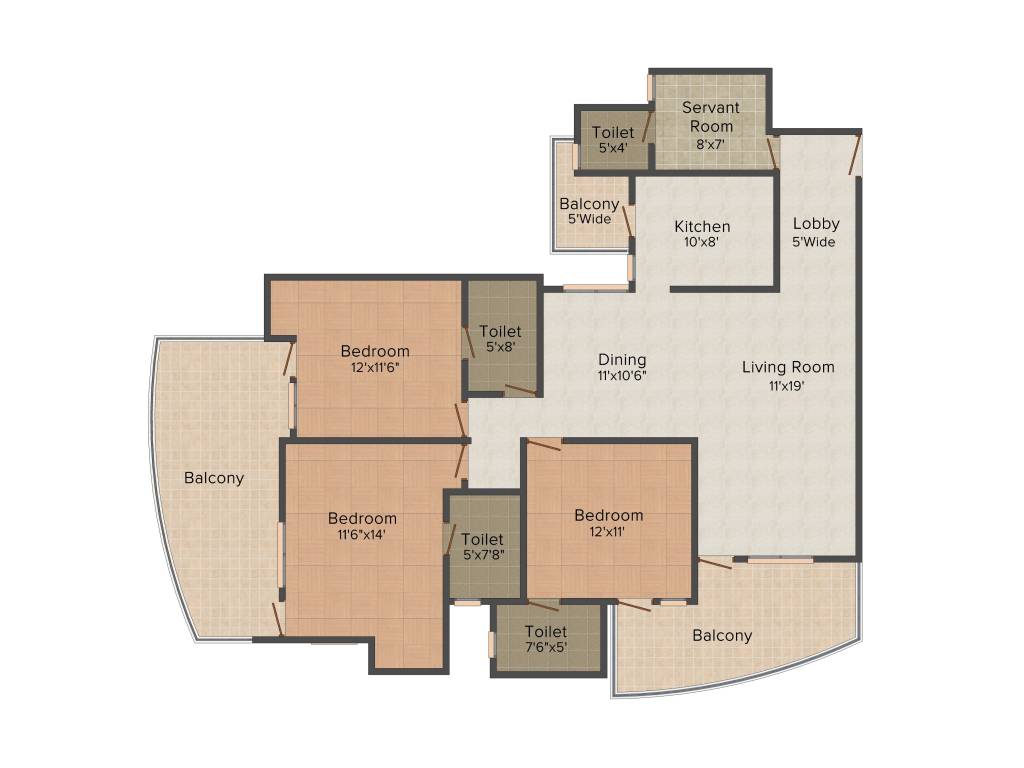 Angel Mercury (3BHK+3T (1,979 sq ft)   Servant Room 1979 sq ft) Angel Mercury (3BHK+3T (1,979 sq ft)   Servant Room 1979 sq ft)