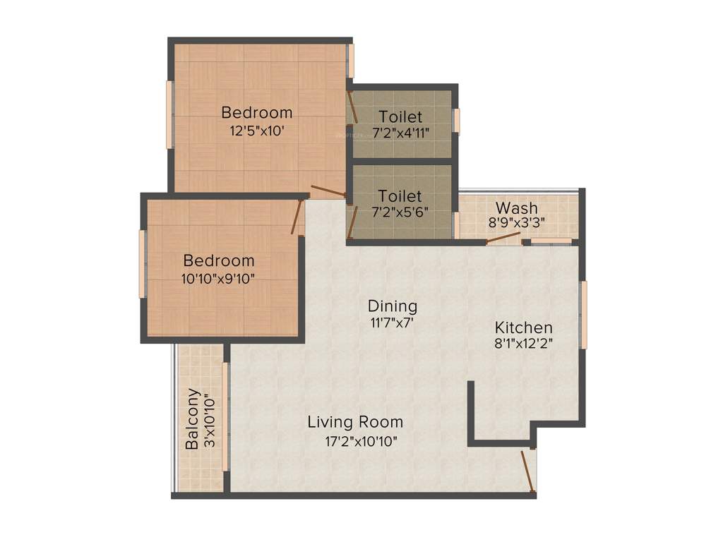 Applewoods Sorrel (2BHK+2T (765 sq ft) 765 sq ft)