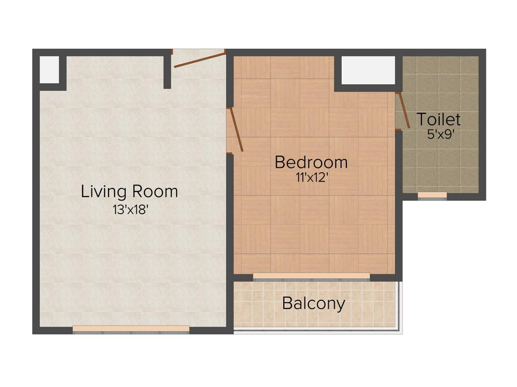 Logix Neo World (1BHK+1T (525 sq ft) 525 sq ft)