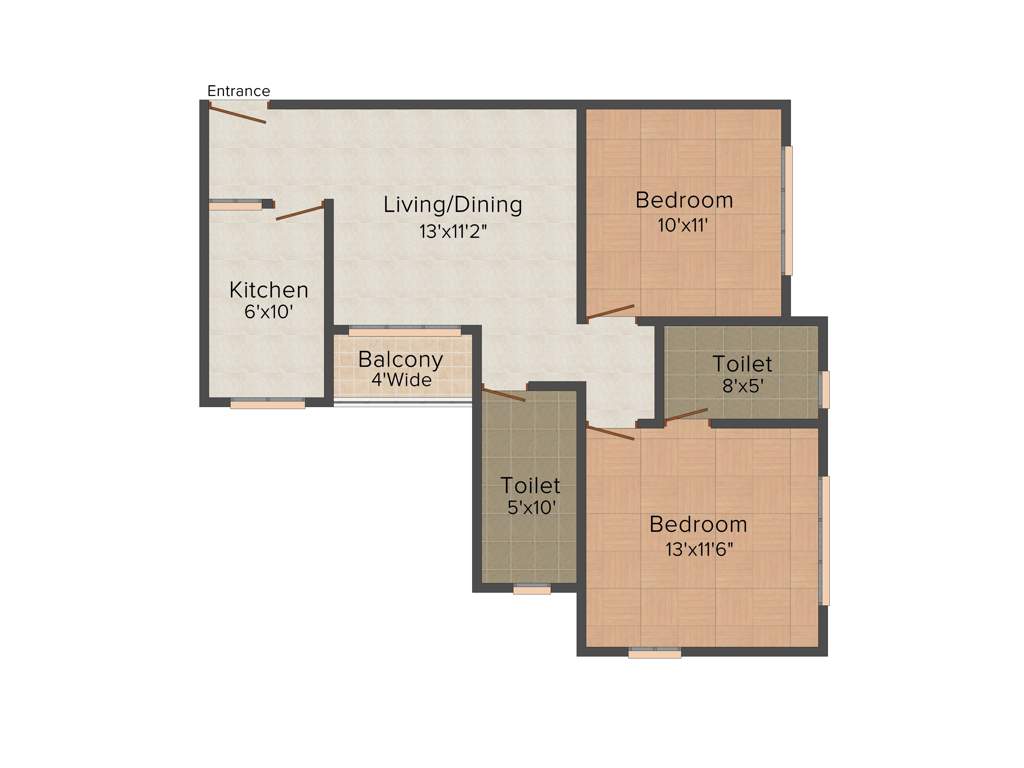 Siddha Xanadu Condominium (2BHK+2T (960 sq ft) 960 sq ft)