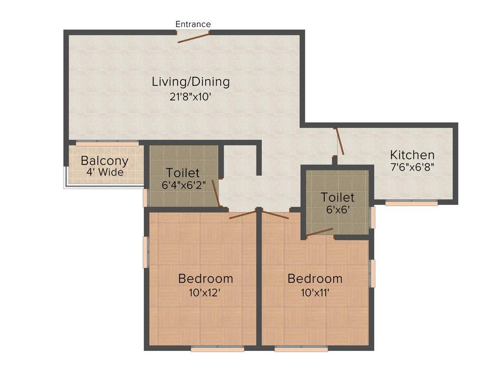 Siddha Xanadu Condominium (2BHK+2T (1,010 sq ft) 1010 sq ft)
