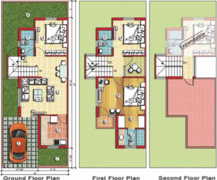 Sare Meadowville (3BHK+3T (1,605 sq ft) 1605 sq ft)