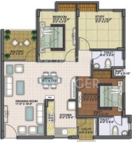 Unishire Projects Pvt Ltd The Ledge (3BHK+2T (1,289 sq ft) 1289 sq ft) Unishire Projects Pvt Ltd The Ledge (3BHK+2T (1,289 sq ft) 1289 sq ft)