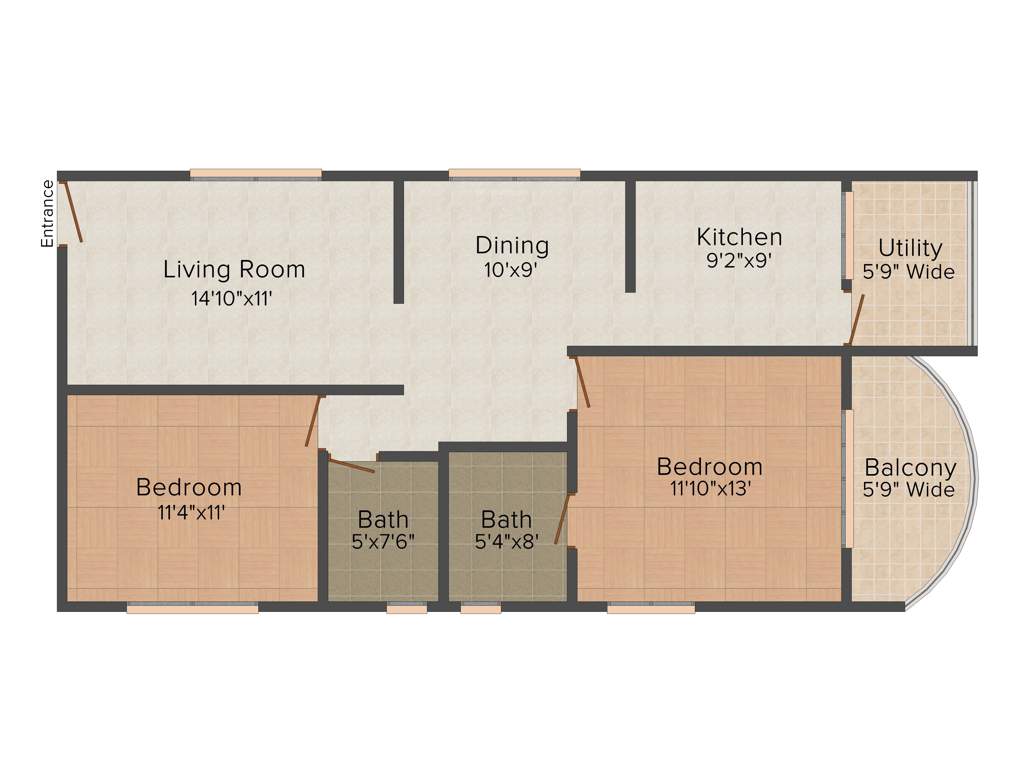 Shanders Alta Vista (2BHK+2T (1,250 sq ft) 1250 sq ft)