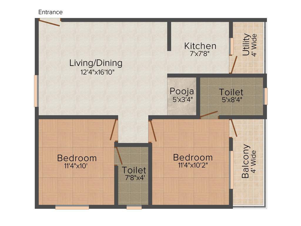 Shanders Spring Dale (2BHK+2T (800 sq ft) Pooja Room 800 sq ft)