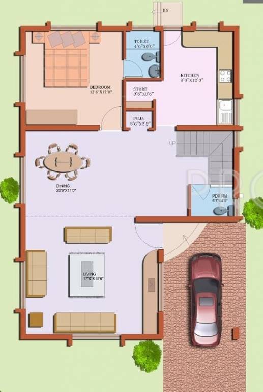 hosur hills Floor Plan Ground Floor Plan