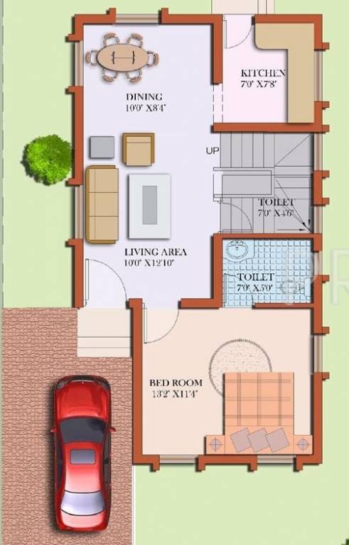 hosur hills Floor Plan Ground Floor Plan