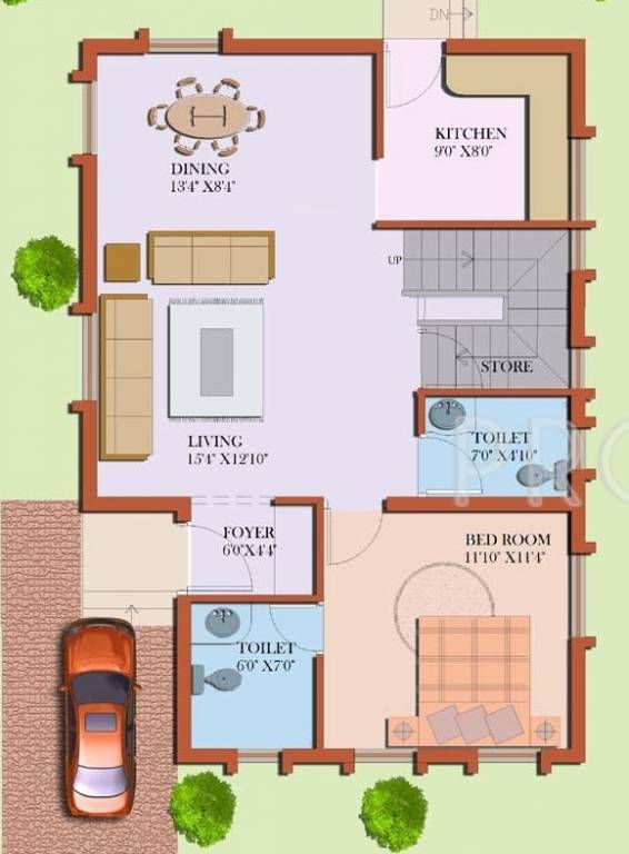 hosur hills Floor Plan Ground Floor Plan