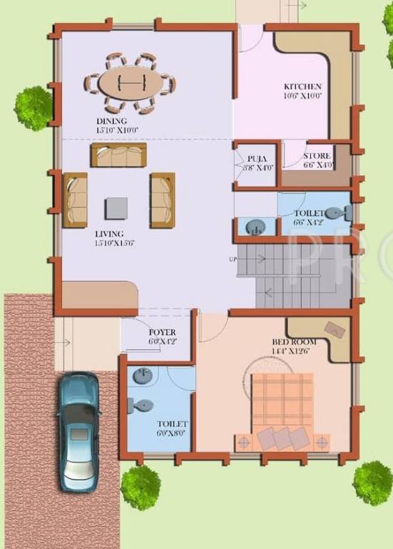 hosur hills Floor Plan Ground Floor Plan