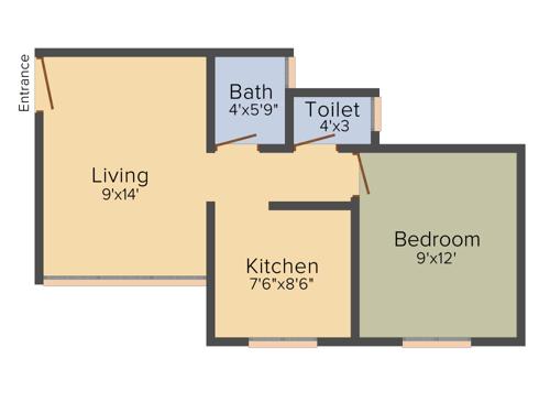 Baria Yashwant Nagar (1BHK+1T (510 sq ft) 510 sq ft)