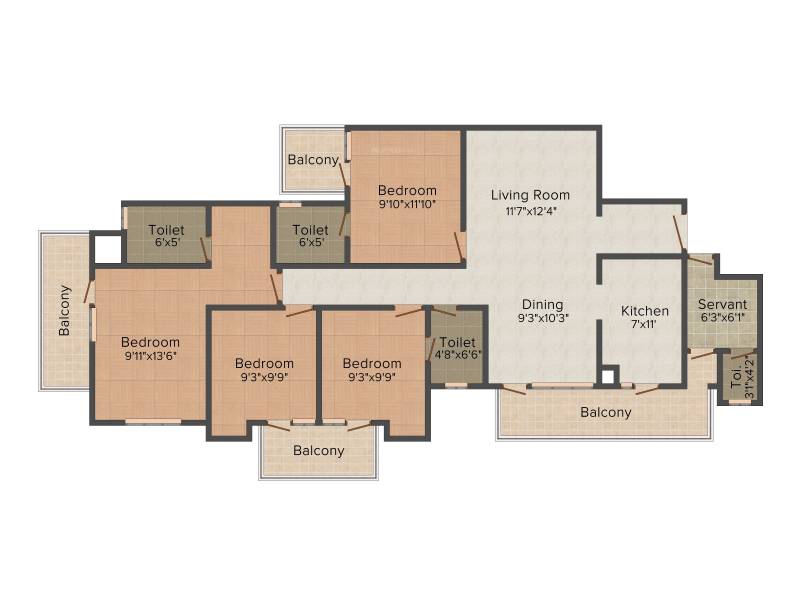 CHD Avenue 71 (4BHK+3T (2,350 sq ft) + Servant Room 2350 sq ft)