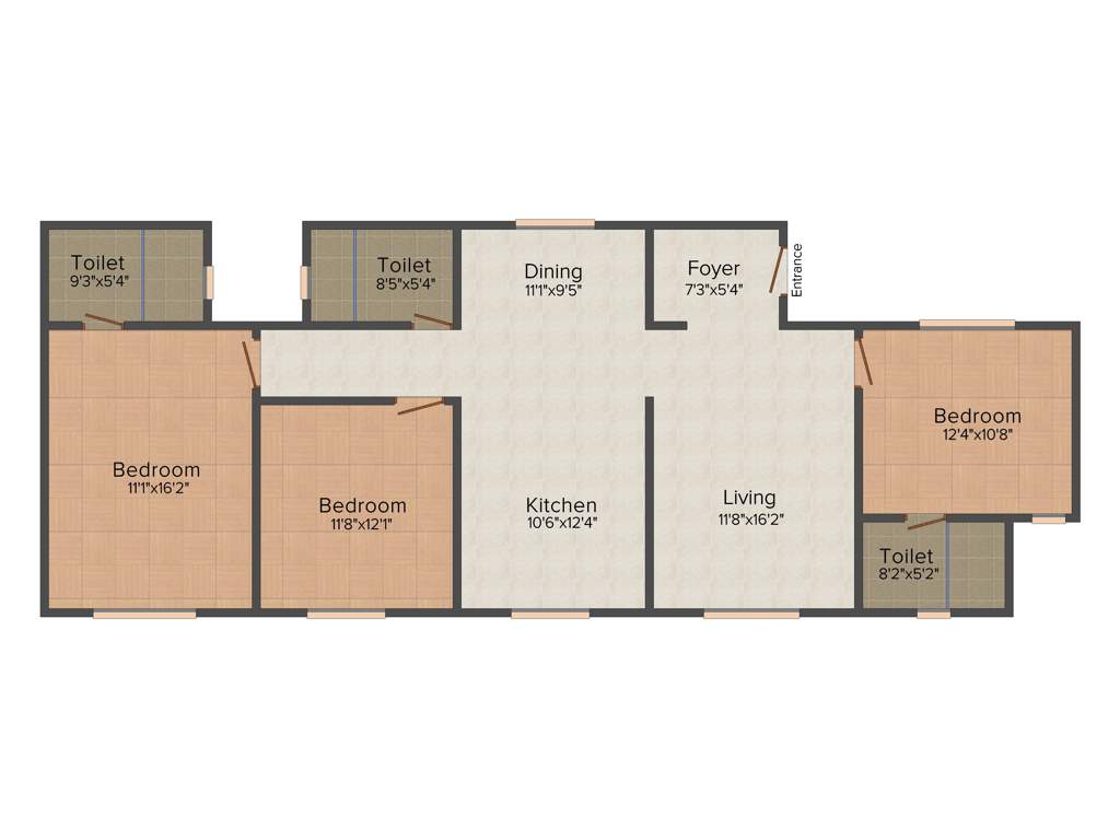 Bhoomika Vista Lagos (3BHK+3T (1,524 sq ft) 1524 sq ft)