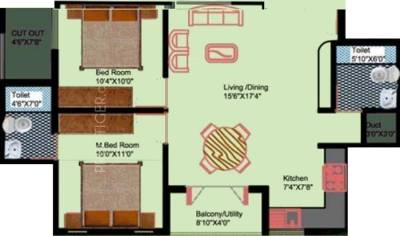 DS DSMAX SUPREME (2BHK+2T (940 sq ft) 940 sq ft) DS DSMAX SUPREME (2BHK+2T (940 sq ft) 940 sq ft)