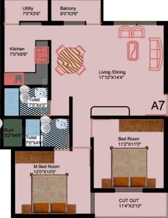 DS DSMAX SUPREME (2BHK+2T (1,000 sq ft) 1000 sq ft)