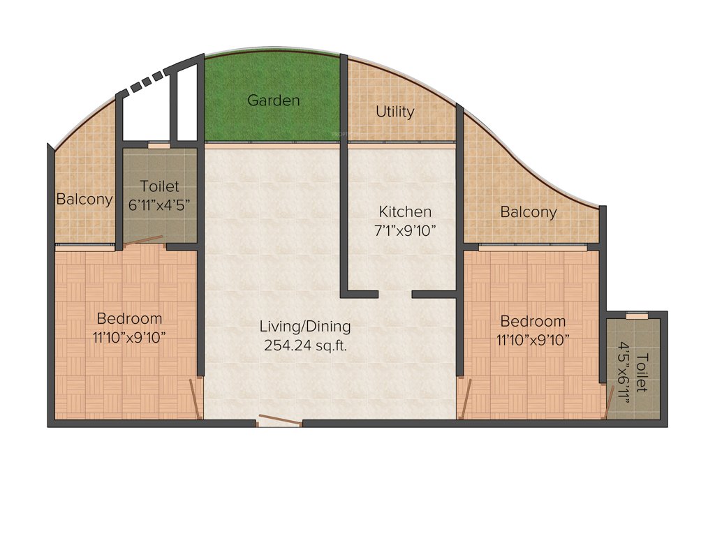 Team Taurus Bellagio 2BHK+2T (1,213 sq ft)