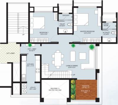 Marvel Cascada (2BHK+2T (1,920 sq ft) 1920 sq ft)