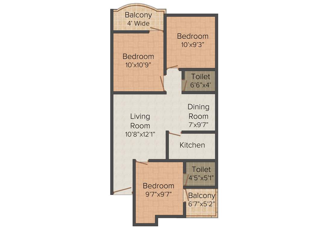 Team Sonartori (3BHK+2T (1,012 sq ft) 1012 sq ft)